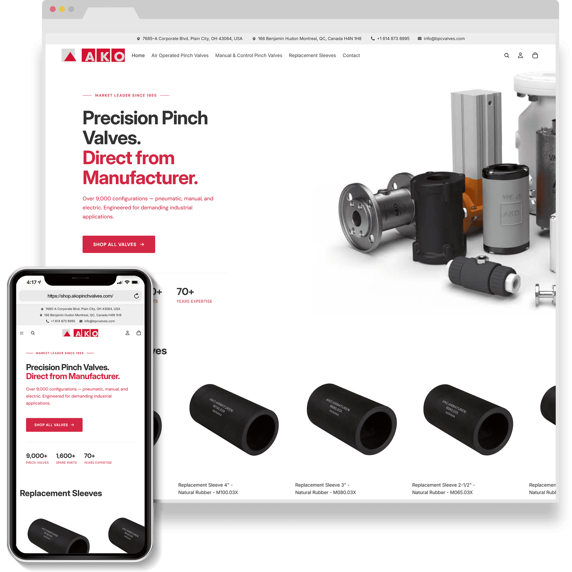 AKO Pinch Valves Shop